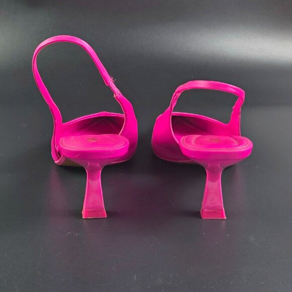 Zara Neon Pink Slingback Heels – Size 39 – 2.5" Heels - Picture 9 of 11